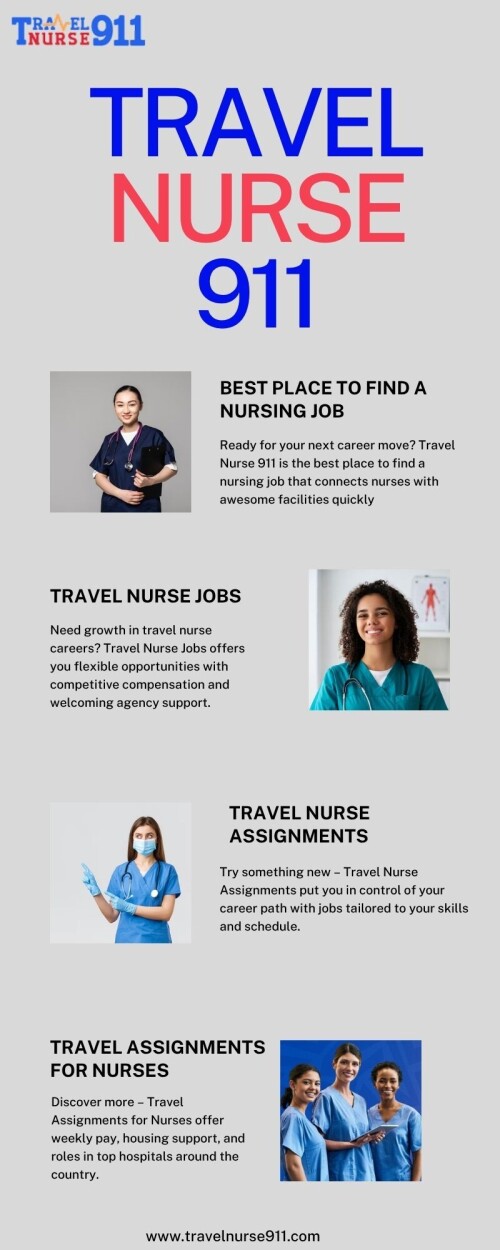 Ready for your next career move? Travel Nurse 911 is the best place to find a nursing job that connects nurses with awesome facilities quickly, with easy tools and actual support. Visit us: https://www.travelnurse911.com/