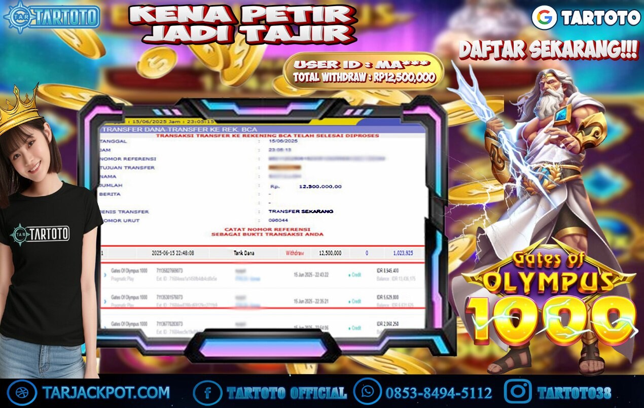 JACKPOT PERMAINAN GATES OF OLYMPUS 1000