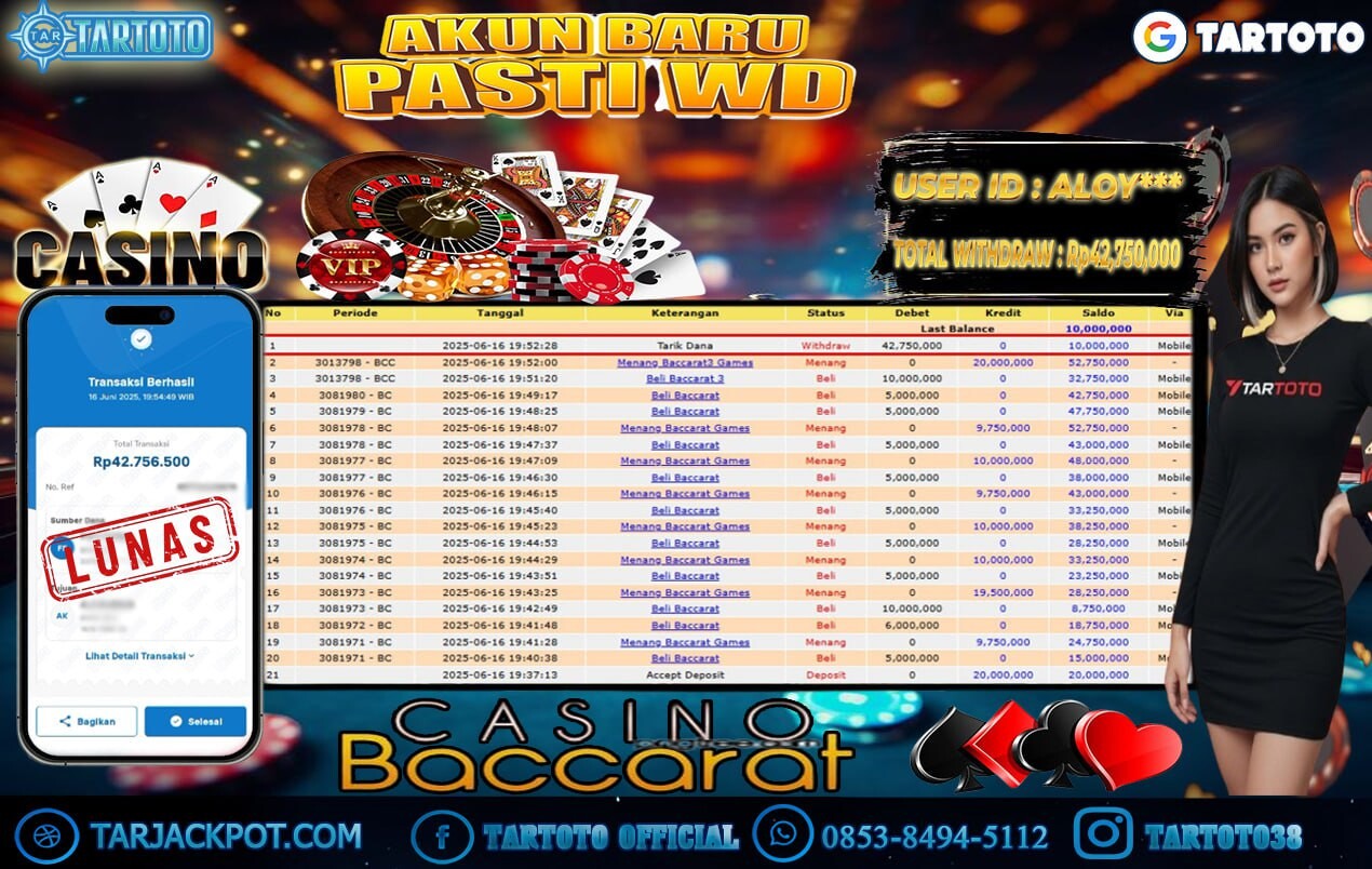JACKPOT PERMAINAN CASINO BACCARAT