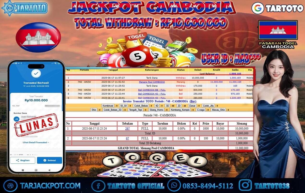 JACKPOT PERMAINAN TOGEL CAMBODIA