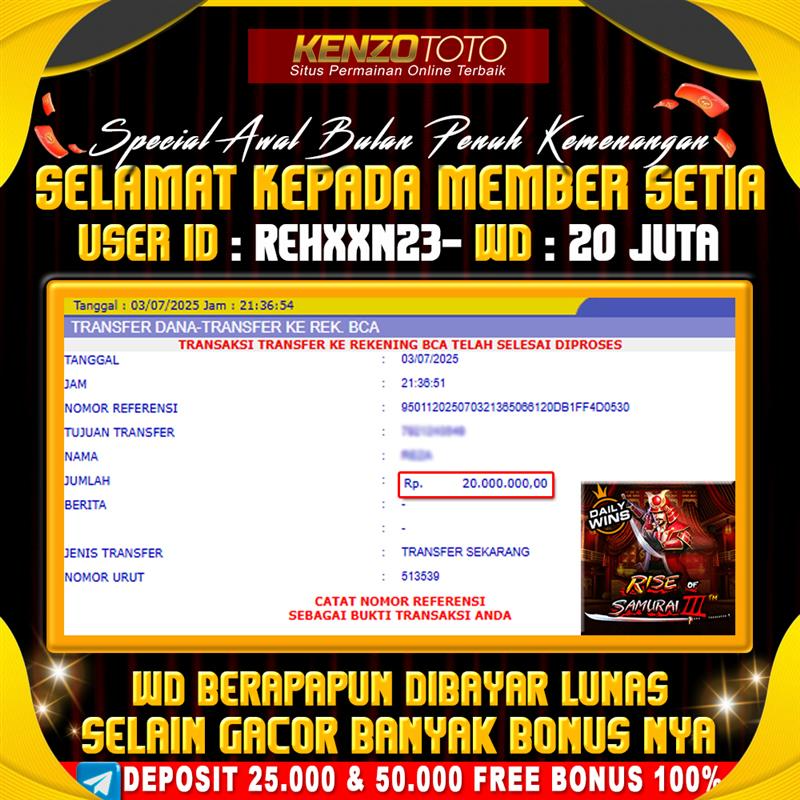 ⚔️SAMURAI NGAMUK! WD RP20 JUTA LANGSUNG DICAIRIN‼️