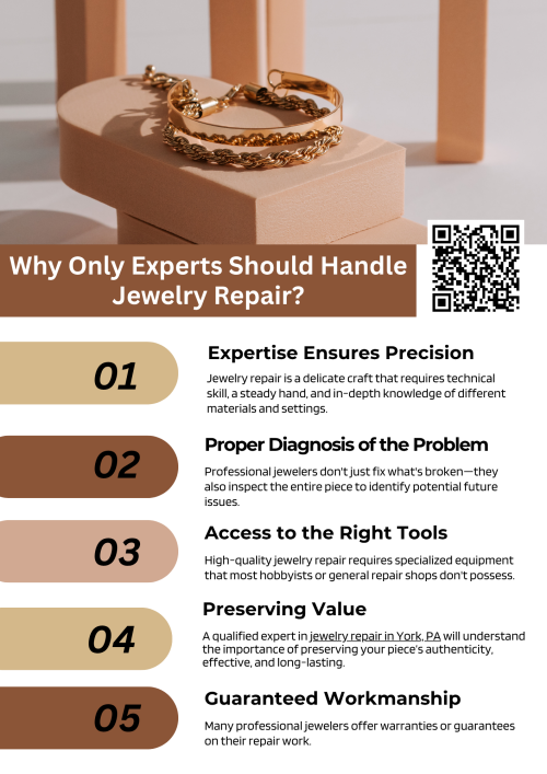 Jewelry repair requires precision, experience, and specialized tools to preserve both beauty and value. Entrusting repairs to experts ensures delicate pieces aren’t damaged by improper handling. Professionals can detect hidden issues, match original craftsmanship, and restore items safely. For trusted jewelry repair in York PA, choosing skilled specialists protects your cherished pieces for years to come. To know more visit here https://www.futerbrosjewelers.com/services/jewelry-repairs