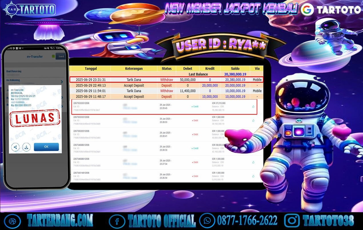 JACKPOT PERMAINAN SPACEMAN