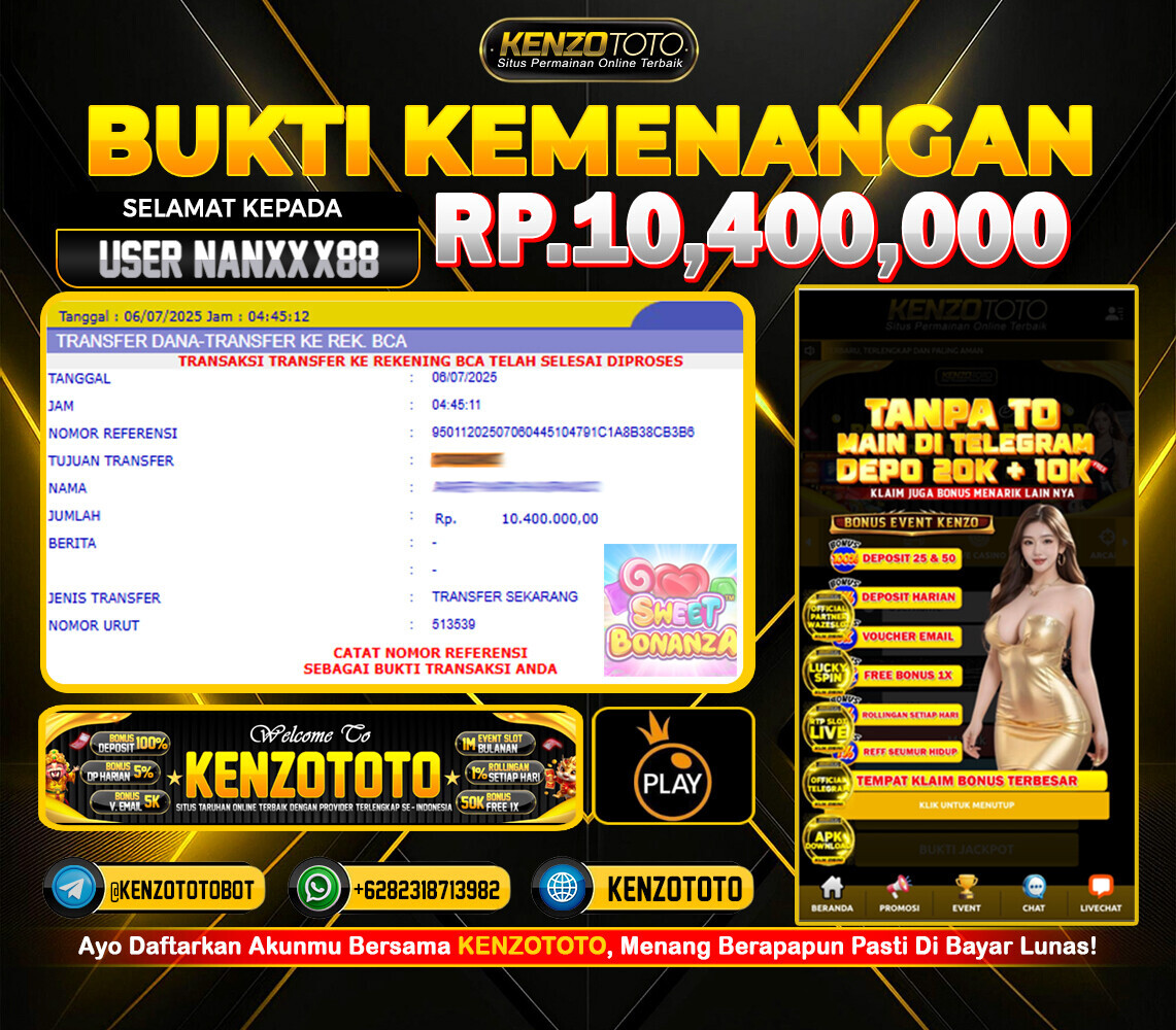 🔥RP 10.400.000 MEGA WIN SWEET BONANZA!🔥