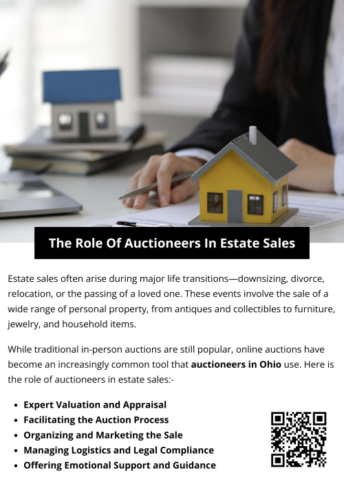 Auctioneers in Ohio play a vital role in estate sales by organizing, valuing, and selling items efficiently. They attract buyers through marketing, conduct competitive bidding, and help maximize returns for heirs or executors. Their expertise ensures a smooth process, fair pricing, and legal compliance. With their guidance, estate assets are liquidated quickly and professionally, often within a single day. To know more visit here https://www.wyethauctions.com/