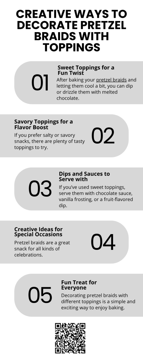 Discover fun and creative ways to decorate pretzel braids with a variety of toppings! From sweet glazes and colorful sprinkles to savory seeds and spices, these ideas add both flavor and visual appeal. Whether for a party or a casual snack, decorating pretzel braids makes baking an artistic treat that everyone will enjoy. To know more visit here https://cravnflavor.com/product/cravn-flavor-original-seasoned-pretzel-braids-16-oz/