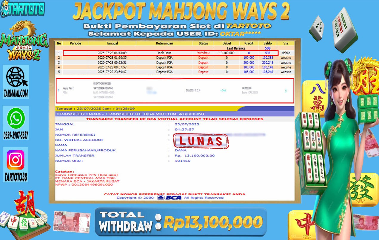JACKPOT PERMAINAN MAHJONG WAYS 2