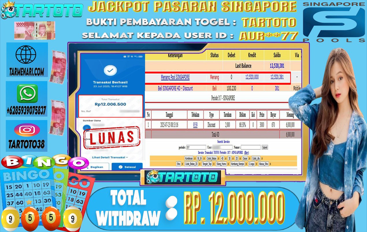 JACKPOT PERMAINAN TOGEL SINGAPORE