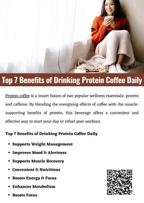Drinking protein coffee daily offers multiple benefits, including increased energy, muscle support, improved metabolism, and enhanced satiety. It helps with workout recovery, supports weight management, and combines caffeine with protein for a balanced boost. Protein coffee is an efficient way to start the day strong while supporting fitness and nutritional goals without extra effort. To know more visit here https://wideawakecoffee.com/caramel-vanilla-protein-coffee/