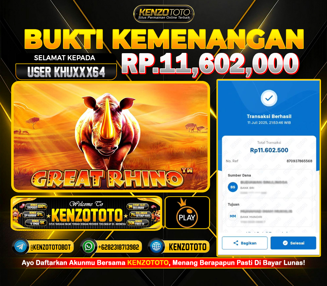🦏 RHINO NGAMUK! CUCI RP11.602.000 TANPA AMPUN! 💥