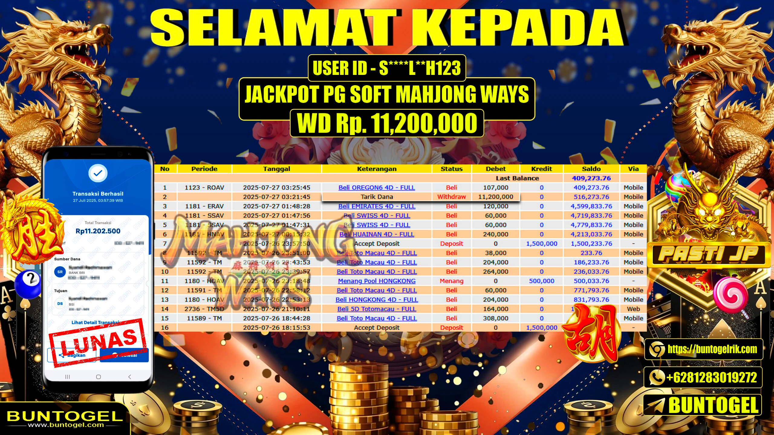 BUKTI BAYAR BUNTOGEL