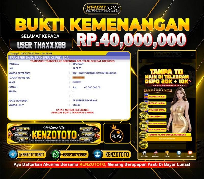 User: THAXX88 sukses WD Rp. 40.000.000 langsung masuk rekening BCA tanpa hambatan! 🔥