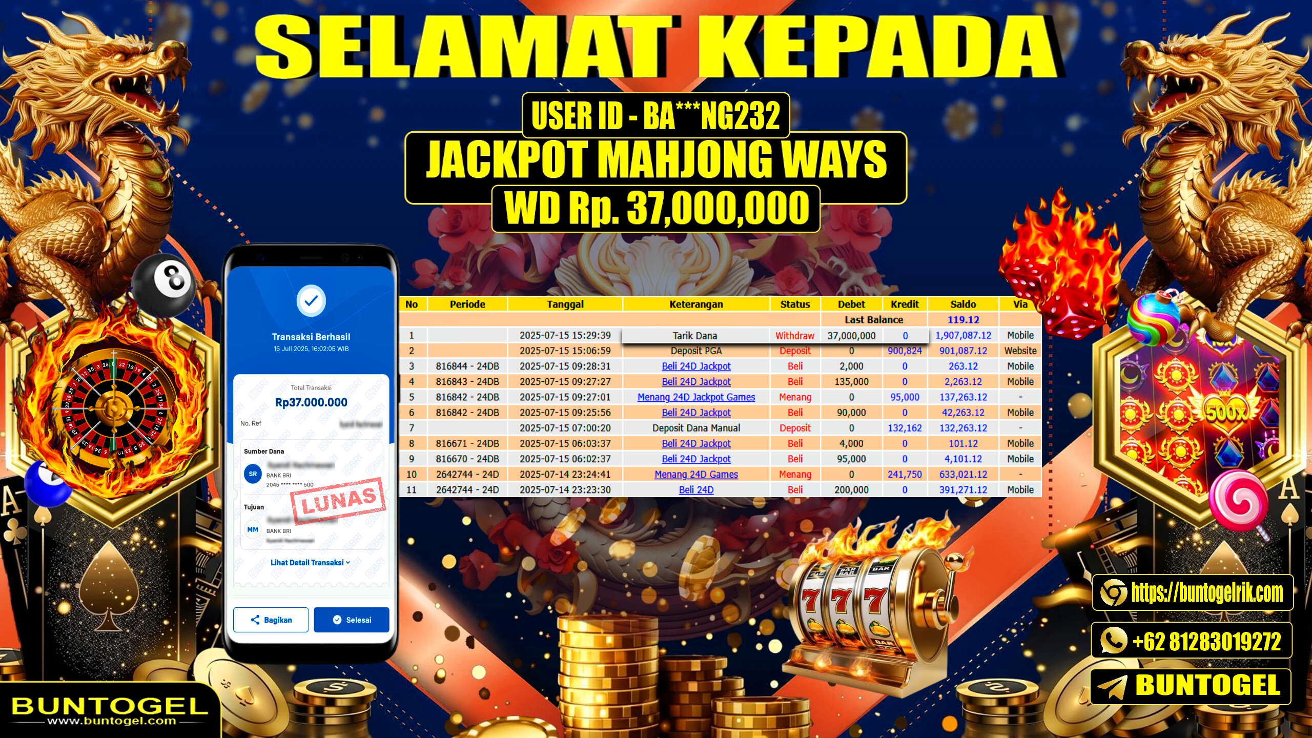 BUKTI BAYAR BUNTOGEL
