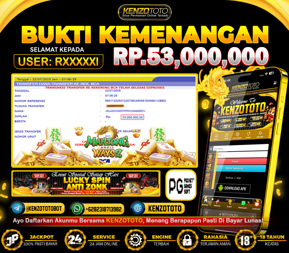 SELAMAT KEPADA USER ID: RXXXXI