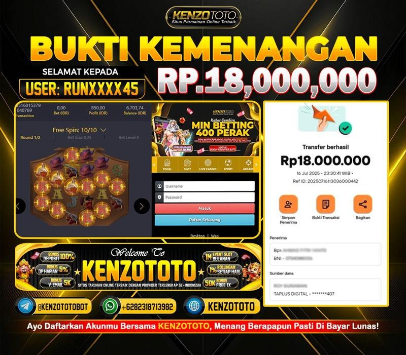 🎉 BUKTI KEMENANGAN RESMI 🎉