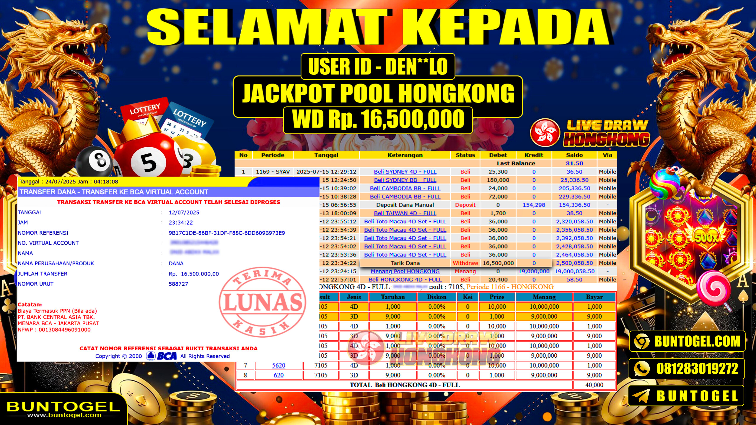 BUKTI BAYAR BUNTOGEL