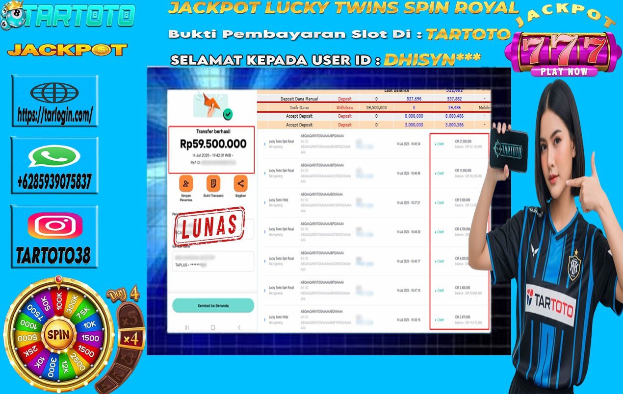 JACKPOT PERMAINAN LUCKY TWINS