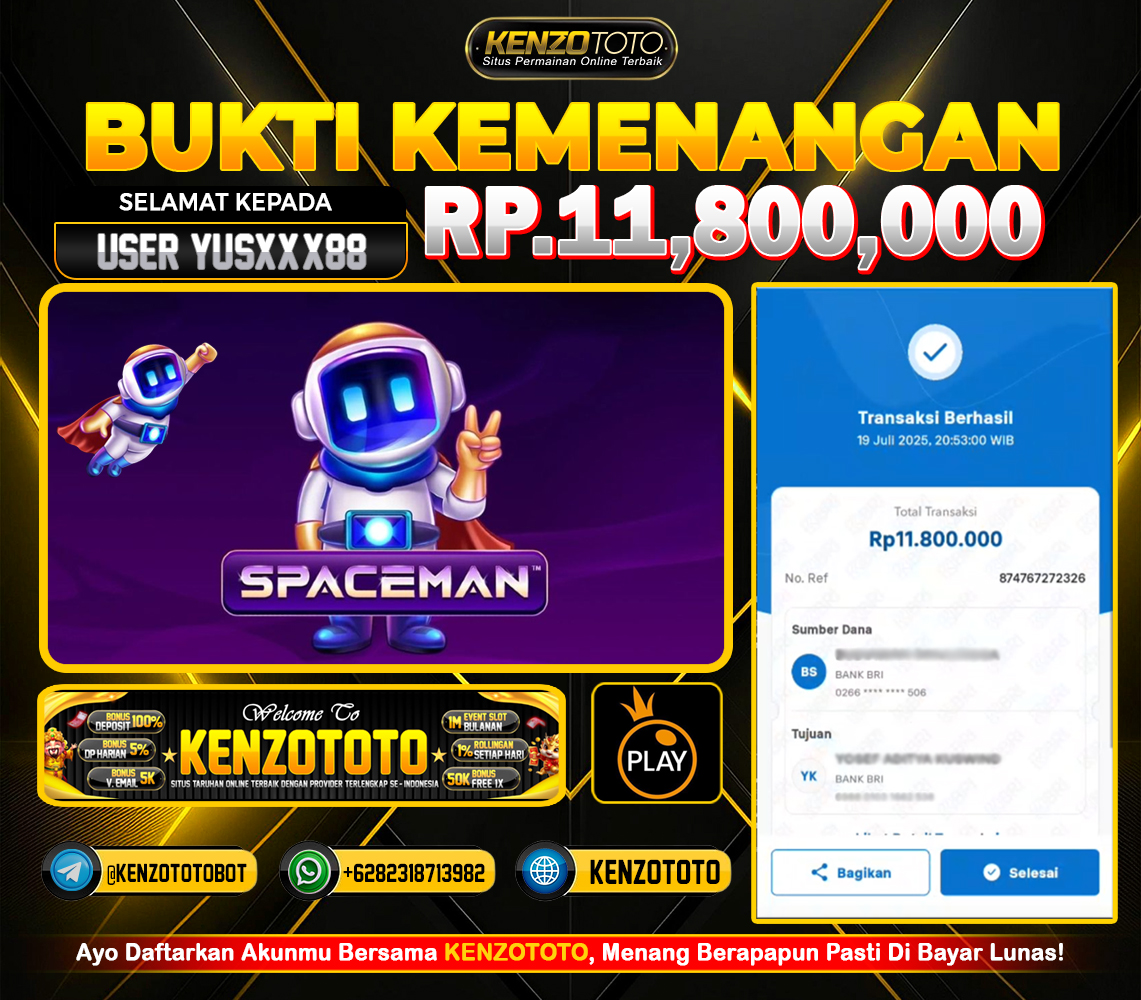 Game Spaceman benar-benar mendaratkan cuan besar! Dengan strategi lepas di waktu yang tepat, langsung tembus WD Rp11.800.000!