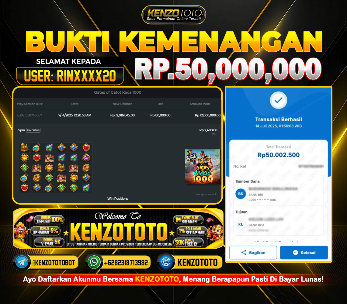 “GATOT KACA NGAMUK! CUAN 50 JUTA LANGSUNG CAIR‼️”