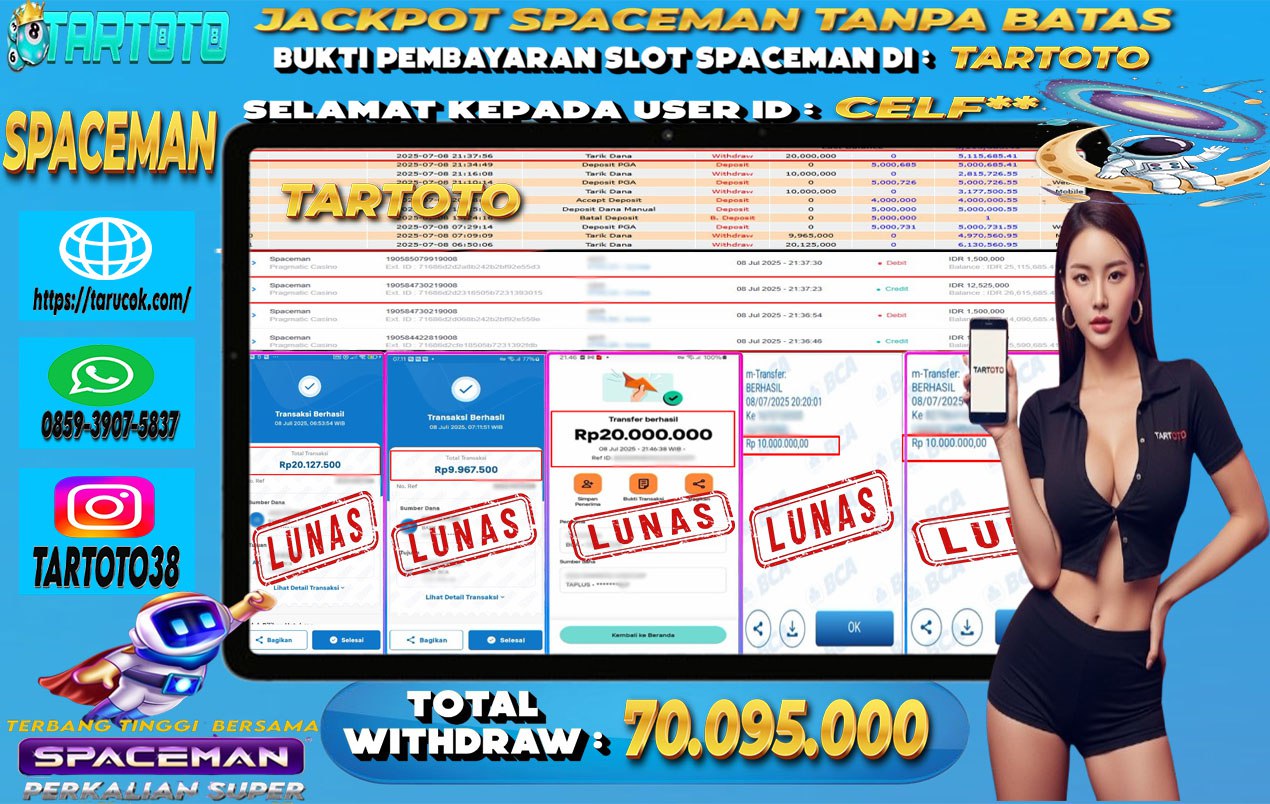 JACKPOT PERMAINAN SPACEMAN