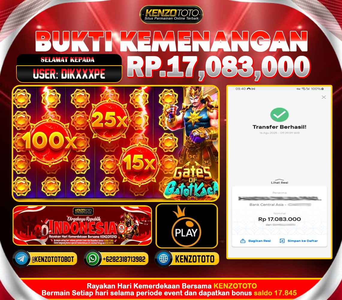 User spin santai, tapi multipliernya NGAMUK 100x → hasilnya langsung tembus Rp 17 JUTA LEBIH.