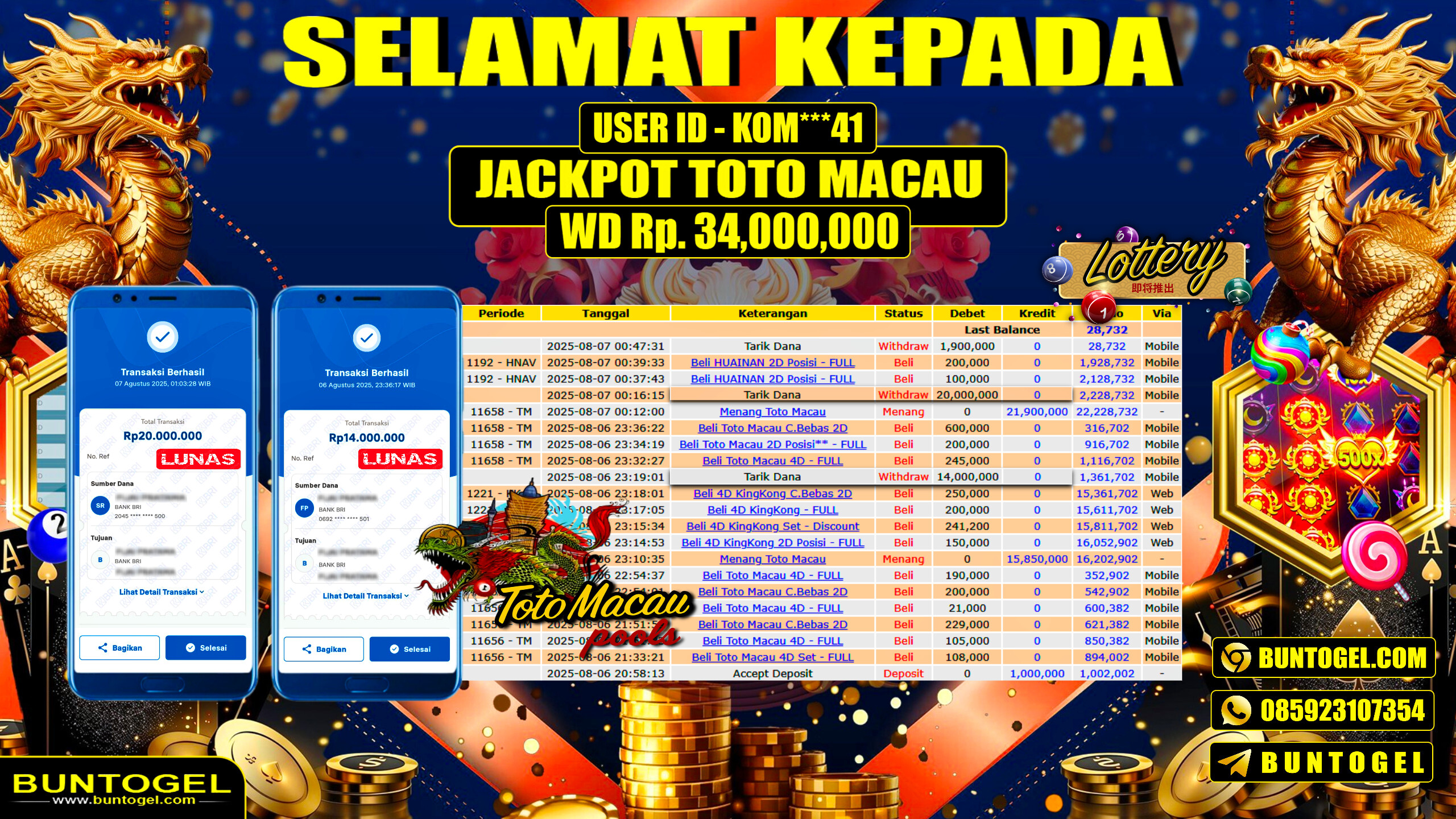 BUKTI BAYAR BUNTOGEL