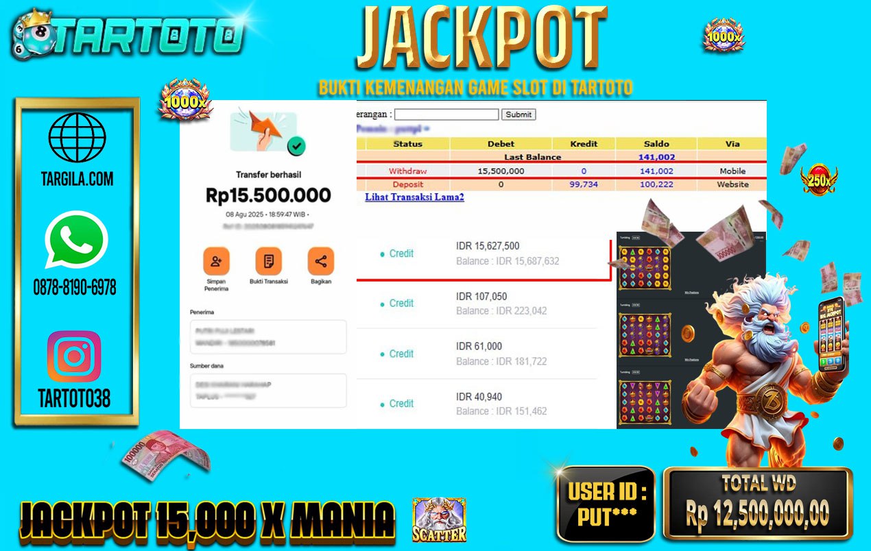 JACKPOT PERMAINAN GATES OF OLYMPUS