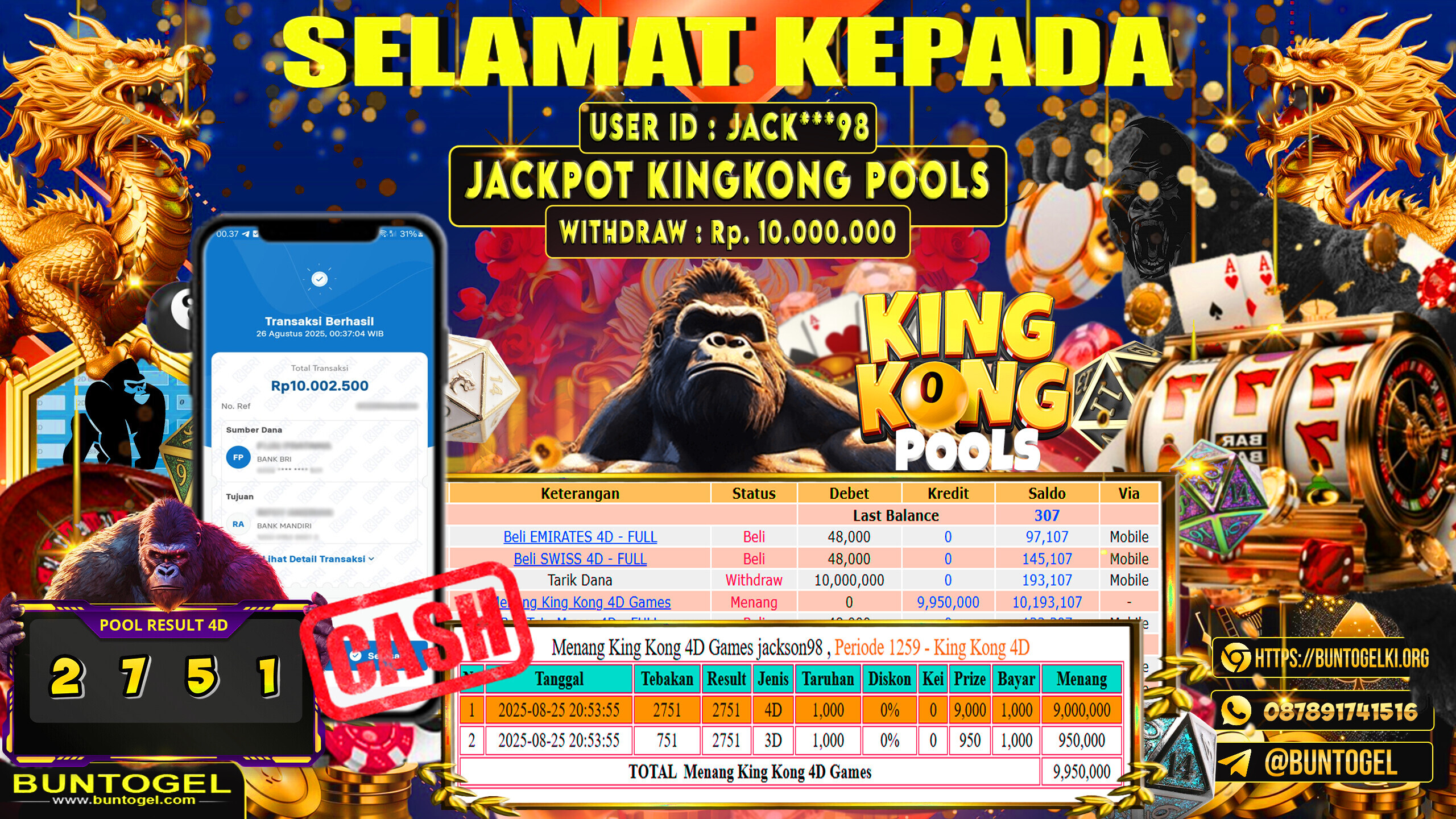BUKTI BAYAR BUNTOGEL
