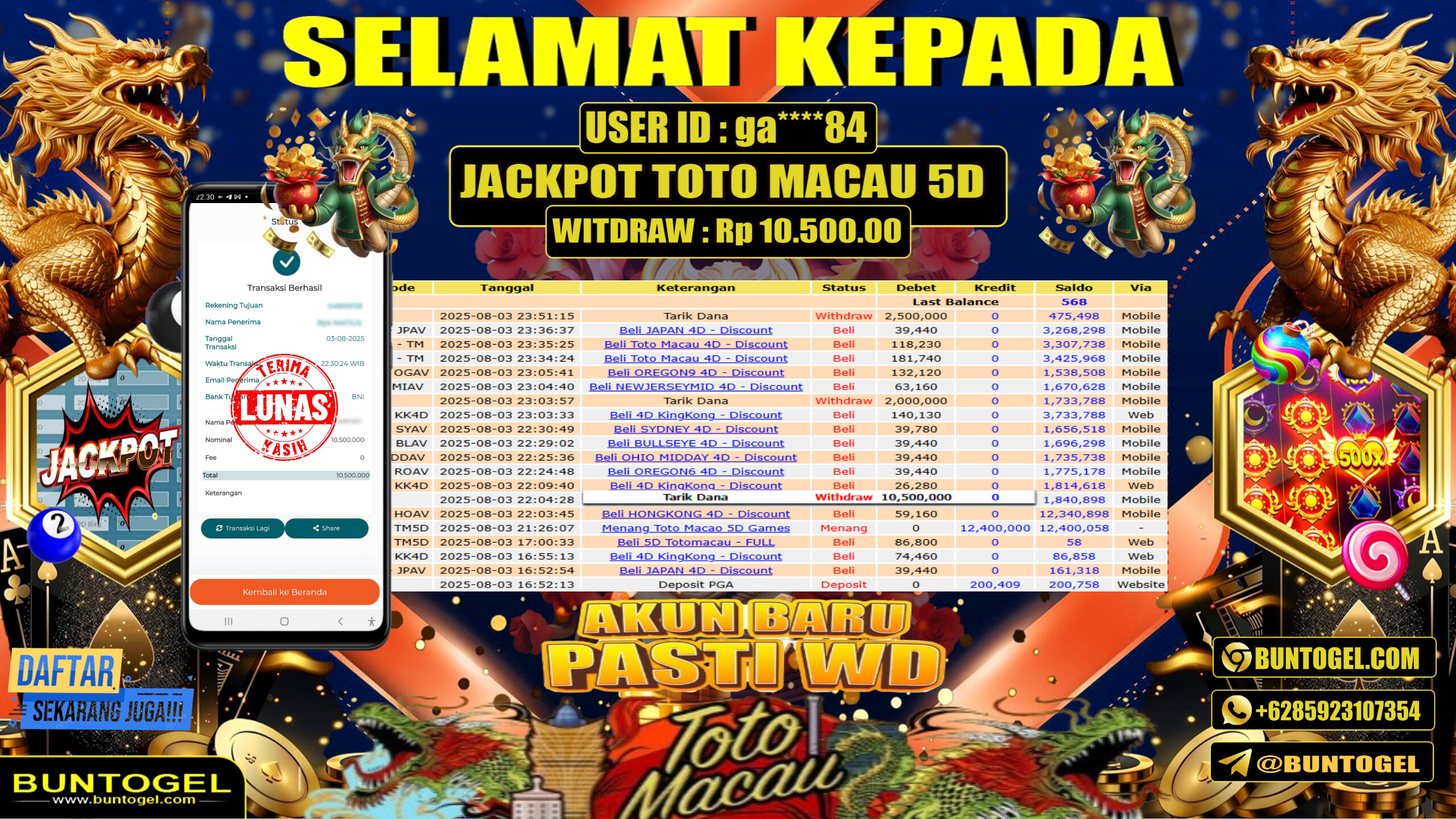 BUKTI BAYAR BUNTOGEL
