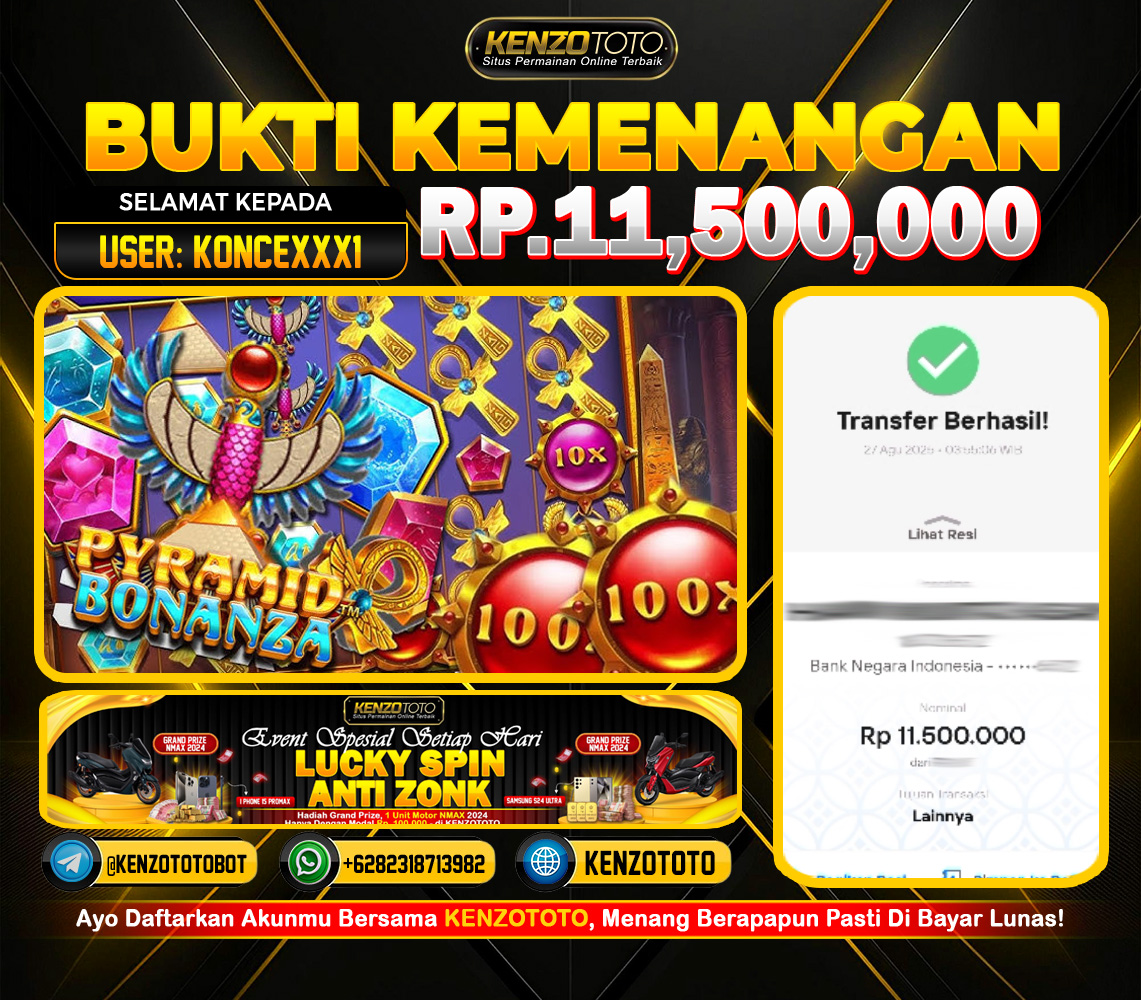 📢 BUKTI KEMENANGAN MEMBER KENZOTOTO!
