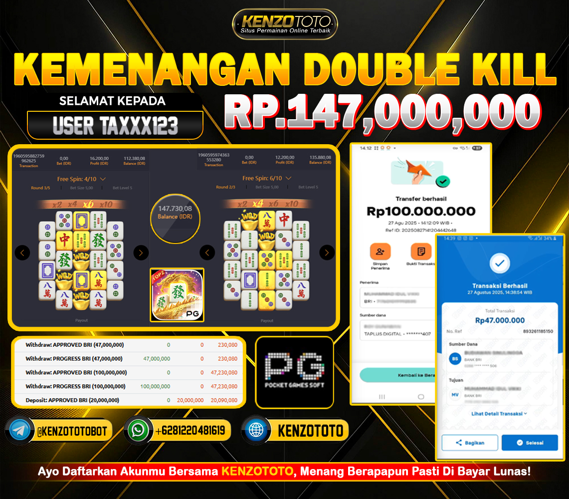 💰 TOTAL JACKPOT: RP.147,000,000 💰