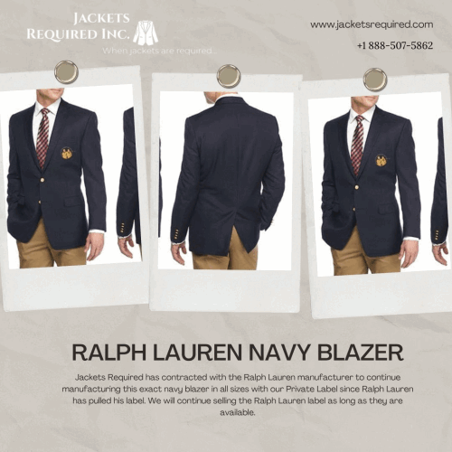 Upgrade your wardrobe and style statement by choosing our exquisitely handmade and embroidered Ralph Lauren Navy Blazer. Supported by 26 years of extensive expertise in selling custom-stitched blazers, Jackets Required INC. comes with an assorted selection of highly sophisticated blazers.  Our Ralph Lauren blazers showcase intricate detailing and the versatile craftsmanship of highly skilled embroiderers. These innovatively designed Ralph Lauren blazers can be donned for both formal and casual occasions. Such blazers epitomize a seamless mix of both conventional and trendy fashion. Visit: https://jacketsrequired.com/products/ralph-lauren-navy-blazer