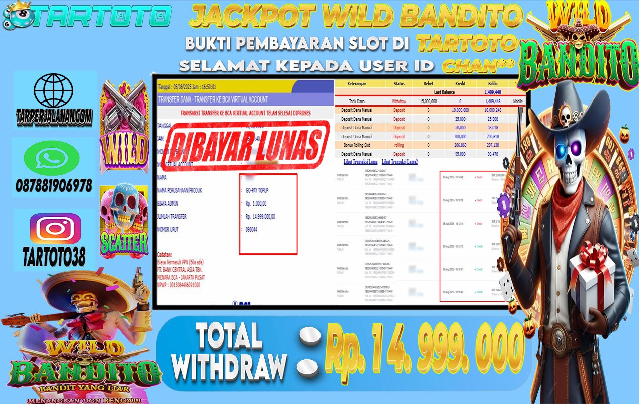 JACKPOT PERMAINAN WILD BANDITO