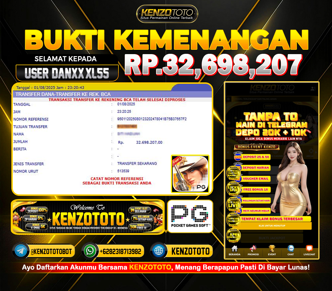 🎉 BUKTI KEMENANGAN FANTASTIS DI KENZOTOTO! 🎉
