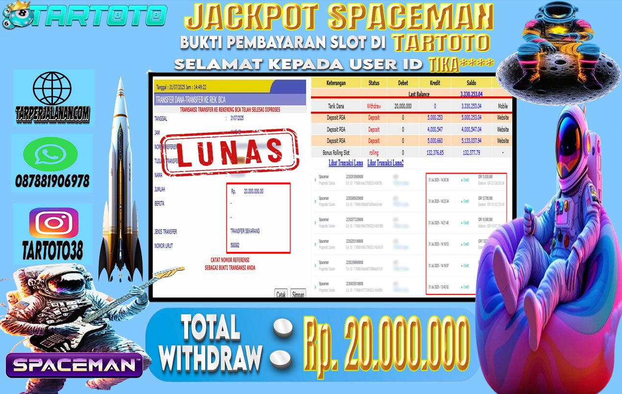 JACKPOT PERMAINAN SPACEMAN