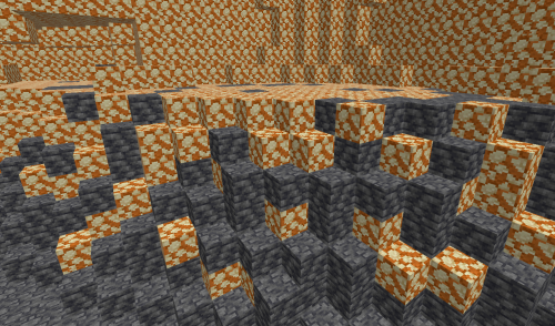 Sandstone touching deepslate