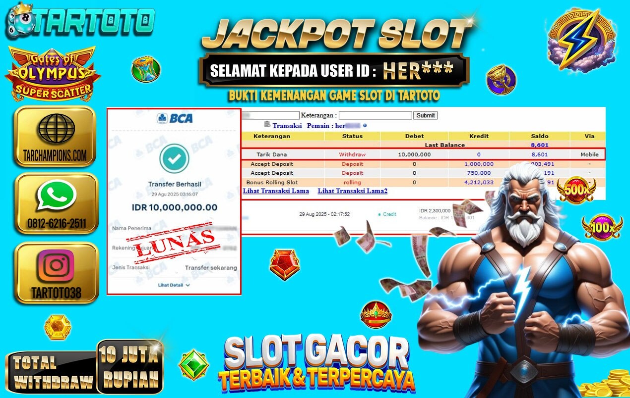 JACKPOT PERMAINAN GATES OF OLYMPUS SUPER SCATTER