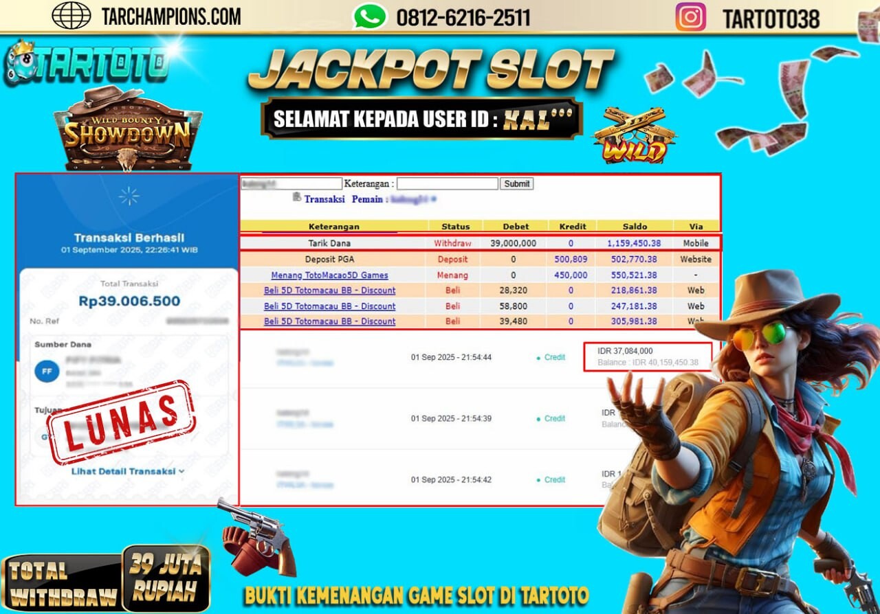 JACKPOT PERMAINAN WILD BOUNTY SHOWDOWN