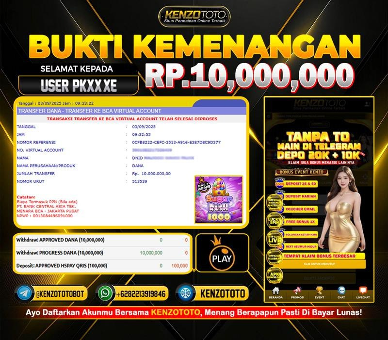 💵 User PKXXXE berhasil WD Rp.10.000.000 tanpa hambatan!