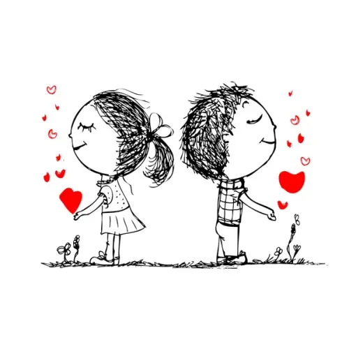 depositphotos 40475687 stock illustration couple in love together valentine