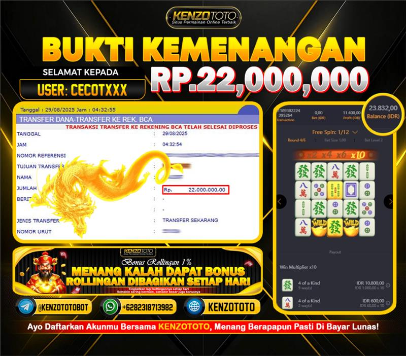 Hasil: WD Rp.22.000.000 ✅