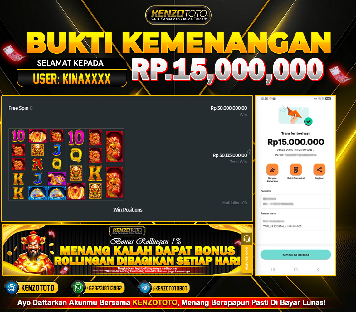 TOTAL WD : RP 15.000.000 CASH!!!