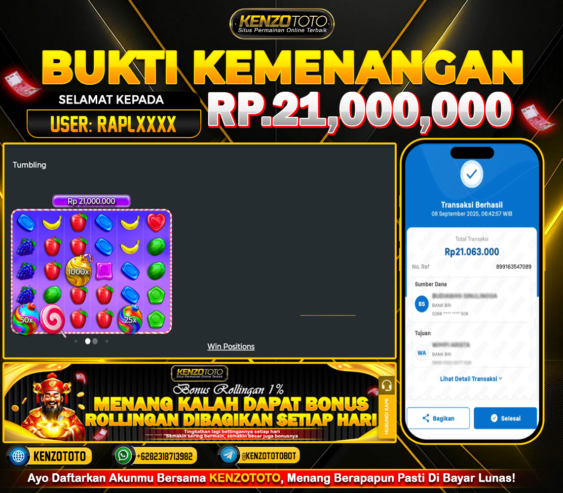 Rp 21.000.000 sekali spin doang!