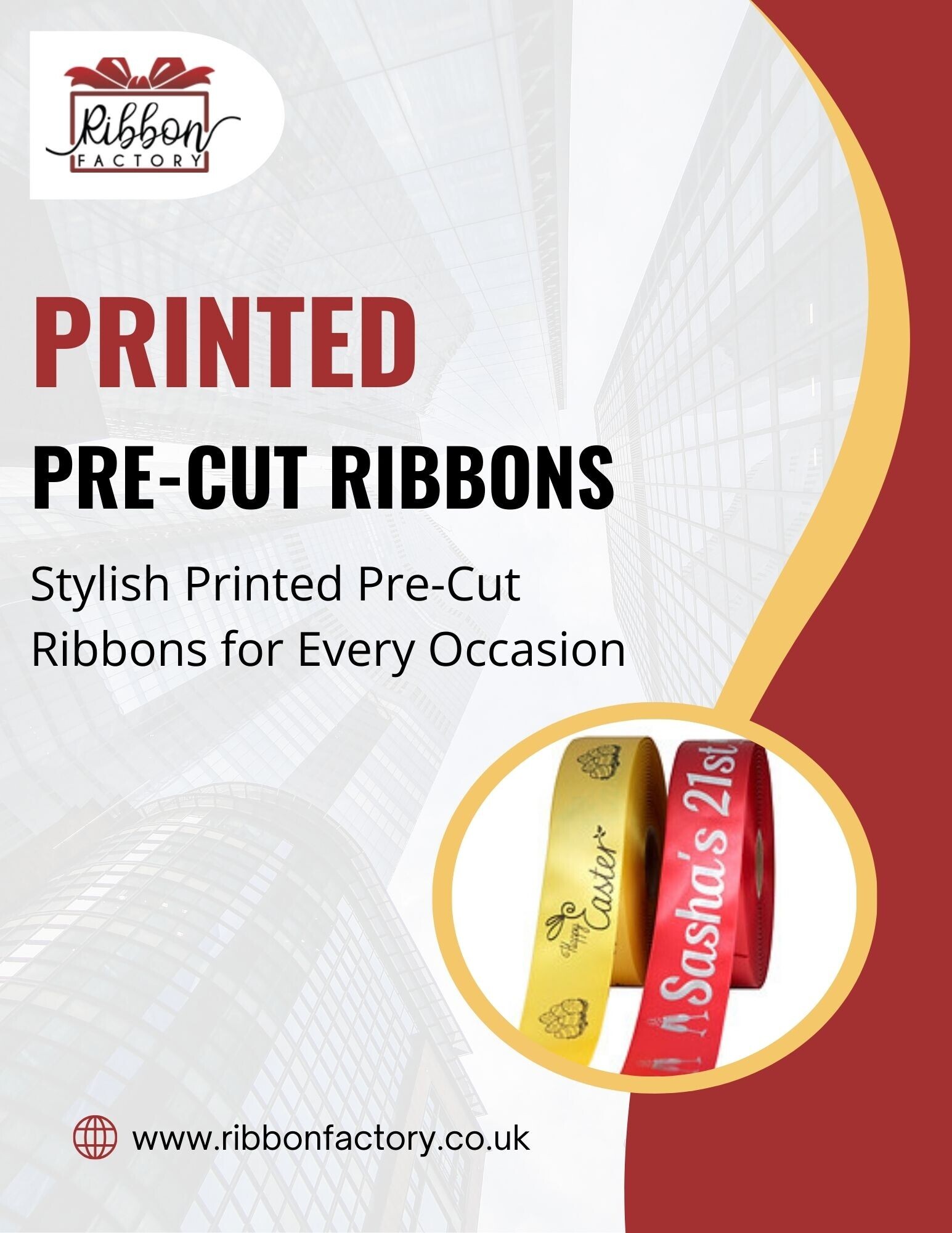 Printed Pre Cut Ribbons - Gifyu