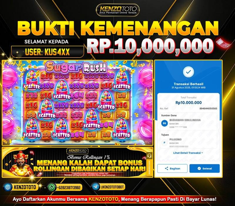 📌 Selamat untuk USER: 𝗞𝗨𝟱𝟰𝗫𝗫  yang berhasil WD 𝗥𝗽.𝟭𝟬.𝟬𝟬𝟬.𝟬𝟬𝟬 di KENZOTOTO! 🚀