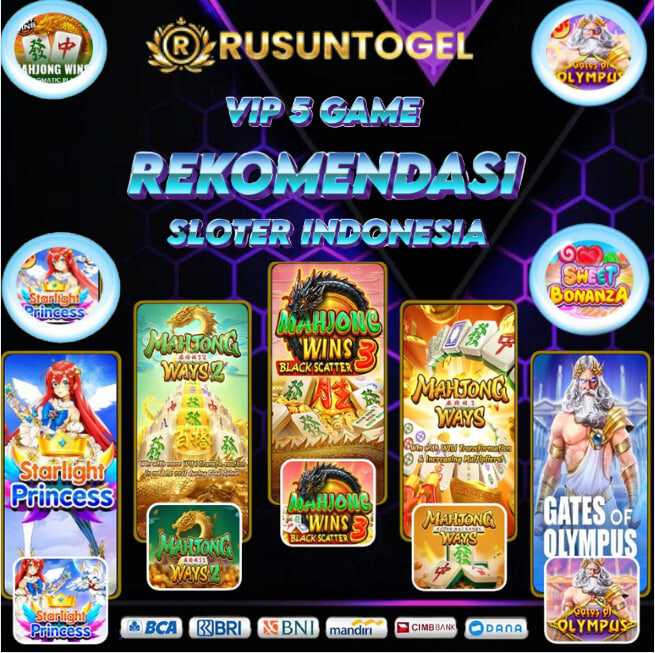 RUSUNTOGEL :VIP 5 GAMES SLOT GACOR REKOMENDASI TERBAIK DI INDONESIA