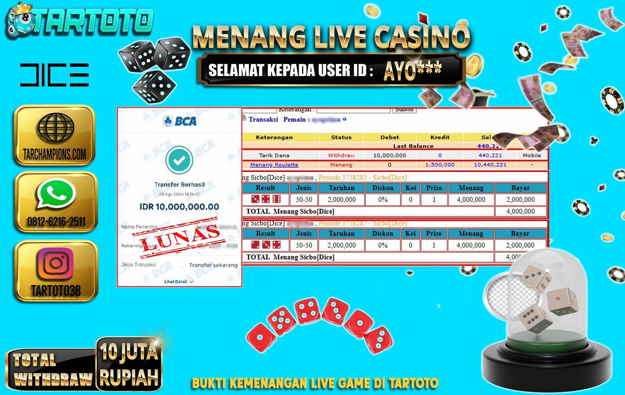 JACKPOT PERMAINAN LIVE CASINO