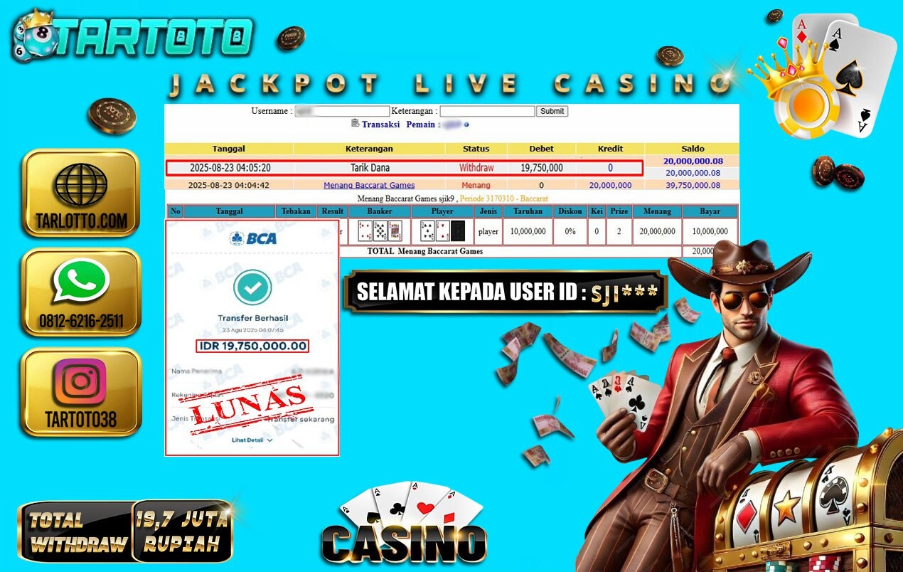 JACKPOT PERMAINAN LIVE CASINO