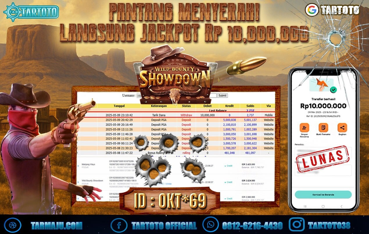 JACKPOT PERMAINAN WILD BOUNTY SHOWDOWN