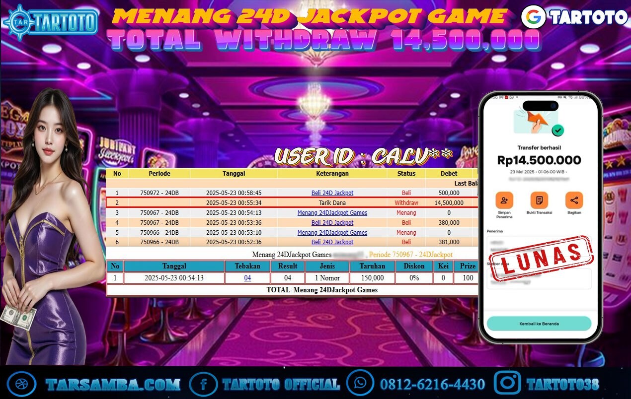 JACKPOT PERMAINAN 24D LIVE GAMES